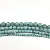 10mm Greenish Blue Howlite Bead | Bellaire Wholesale