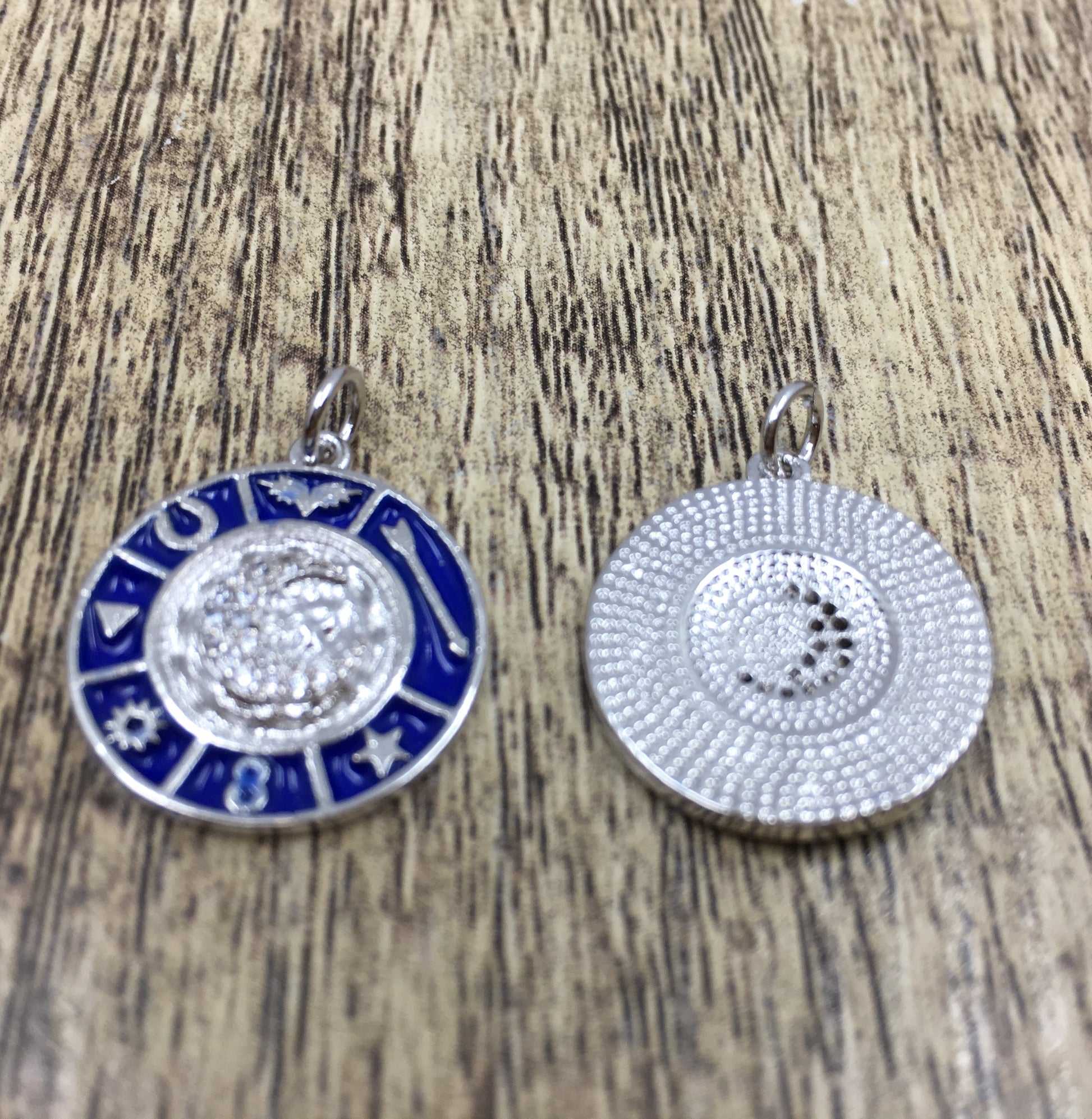 Round Gold Compass Brass Charm | Bellaire Wholesale