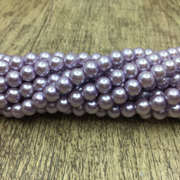 6mm and 8mm Glass Pearl Bead,Light Purple | Bellaire Wholesale