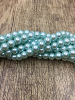 8mm Faux Glass Pearl Bead Tiffany Blue | Bellaire Wholesale