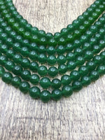 8mm Dark Green Jade Bead | Bellaire Wholesale