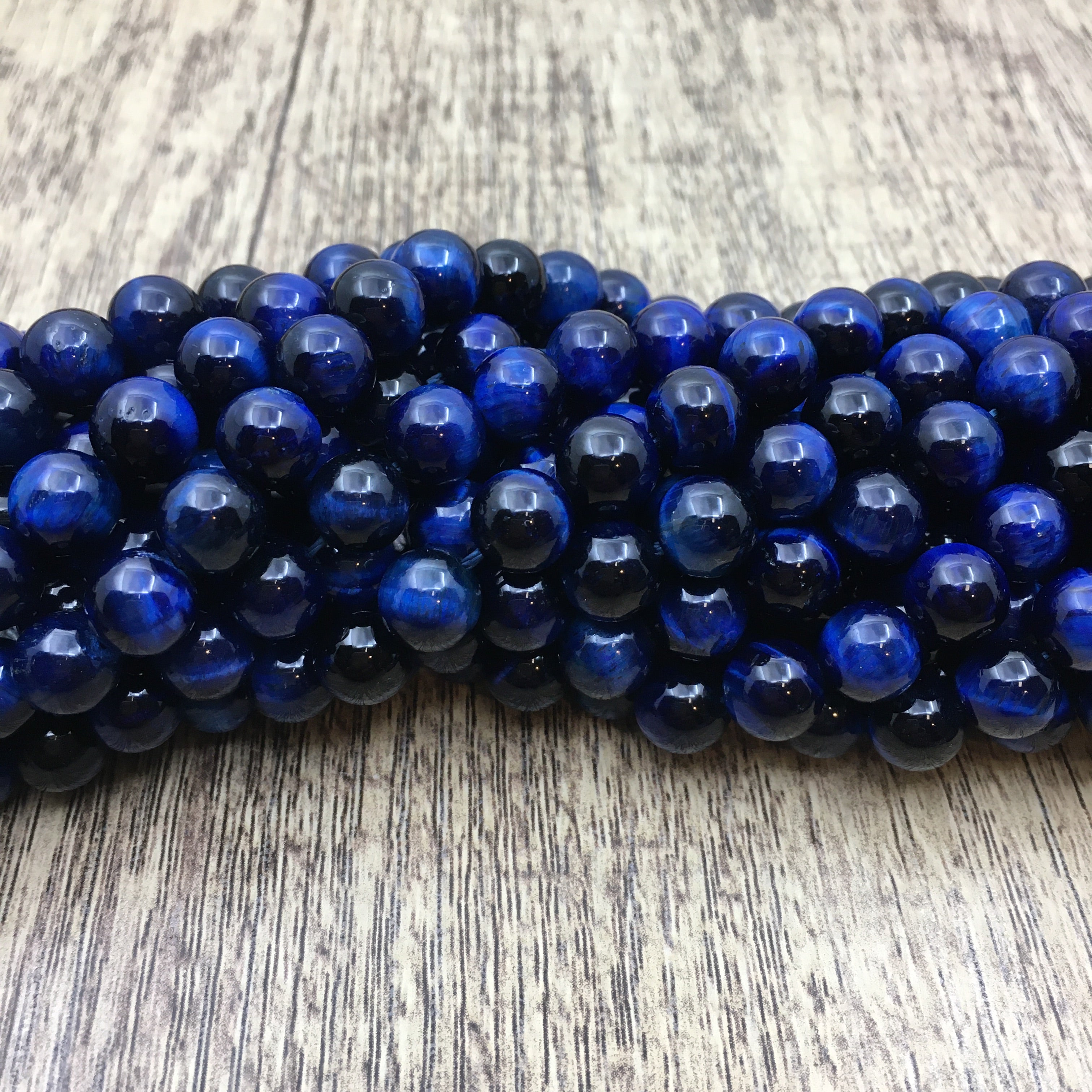 6mm Blue Tiger Eye Bead | Bellaire Wholesale