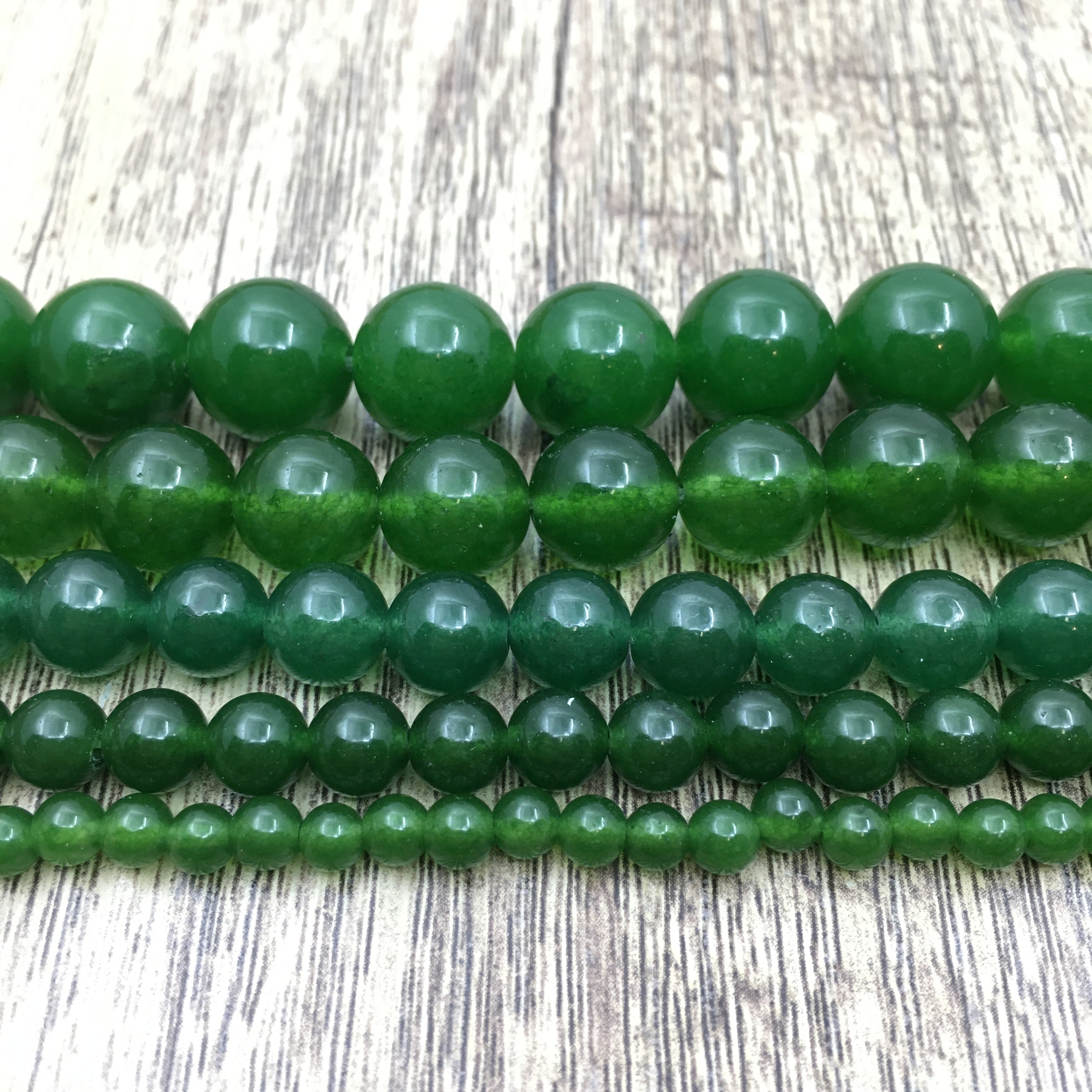 4 mm Dark Green Jade Bead | Bellaire Wholesale