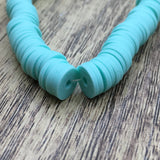 8mm Tiffany Blue Heishi Beads | Bellaire Wholesale