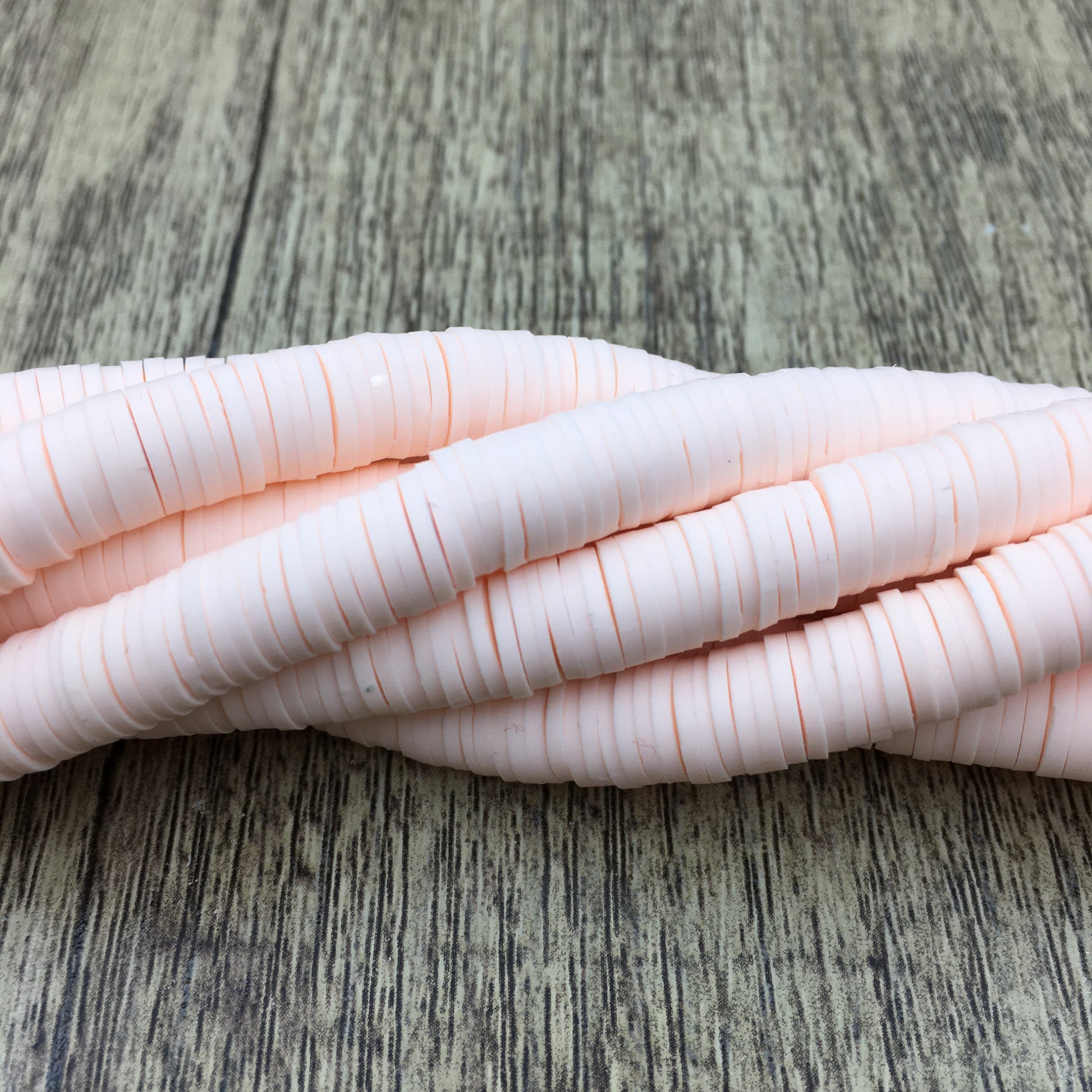 6mm Baby Pink Heishi Beads Wholesale | Bellaire Wholesale