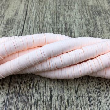 6mm Baby Pink Heishi Beads Wholesale | Bellaire Wholesale