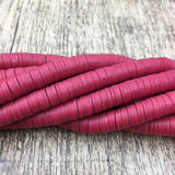 8mm Burgundy Red Heishi Beads | Bellaire Wholesale