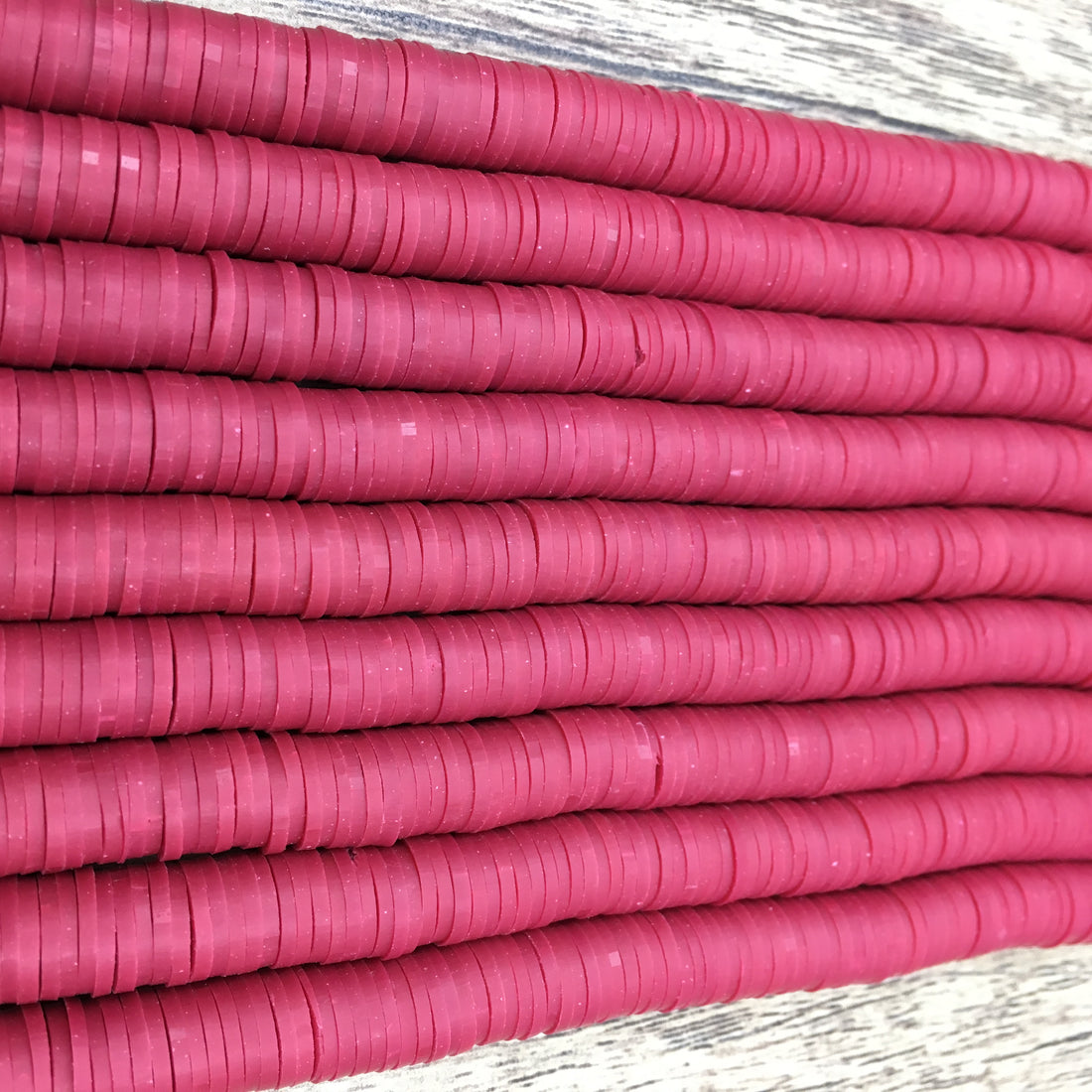 8mm Burgundy Red Heishi Beads | Bellaire Wholesale