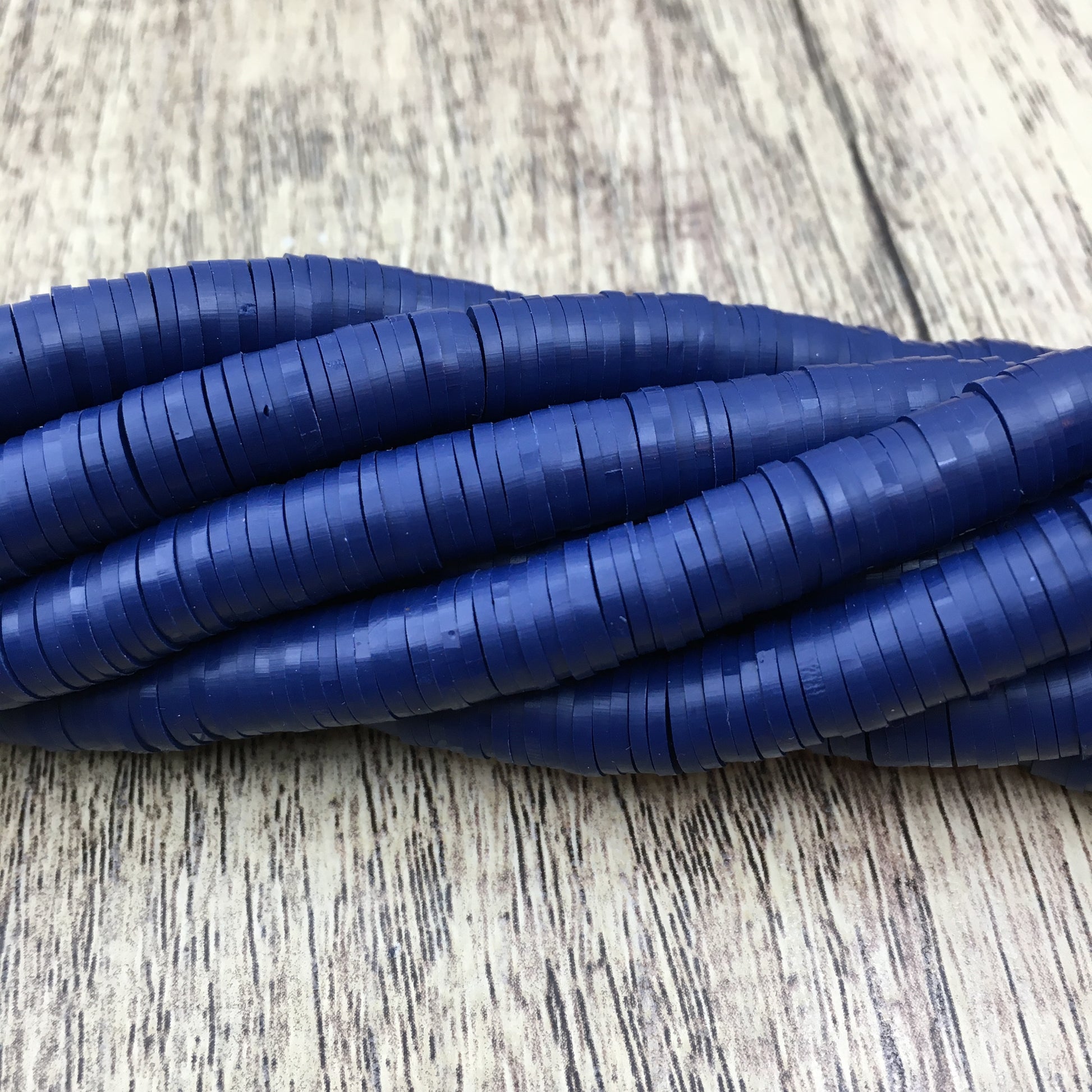 6mm Navy Blue Heishi Beads | Bellaire Wholesale