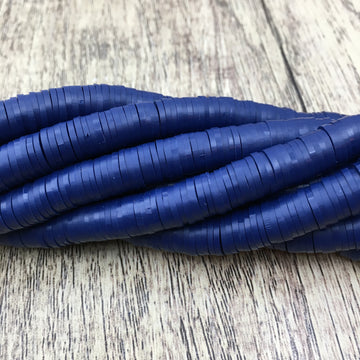 6mm Navy Blue Heishi Beads | Bellaire Wholesale