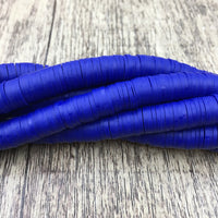 8mm Royal Blue Heishi Beads | Bellaire Wholesale