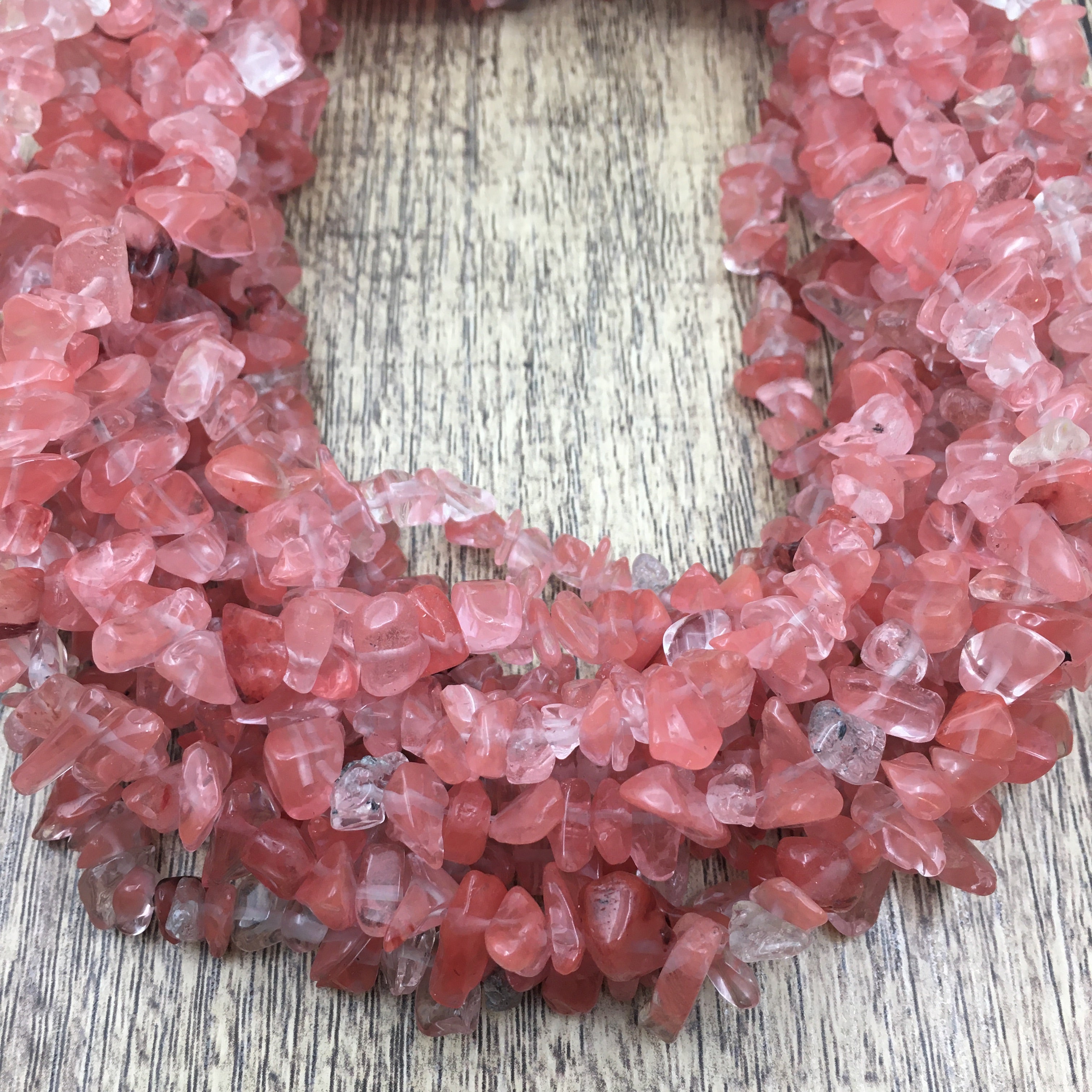 Watermelon quartz Chips | Bellaire Wholesale