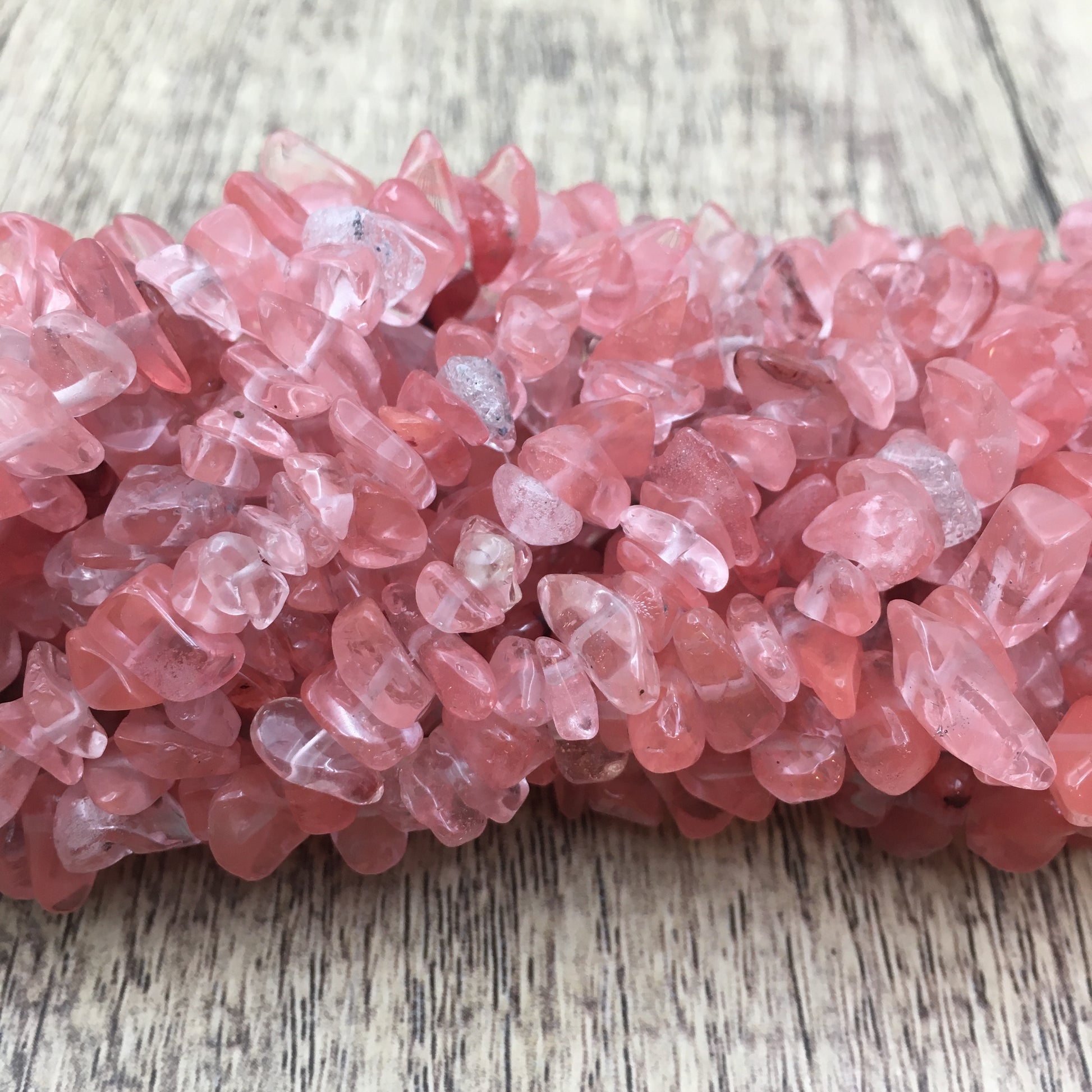 Watermelon quartz Chips | Bellaire Wholesale