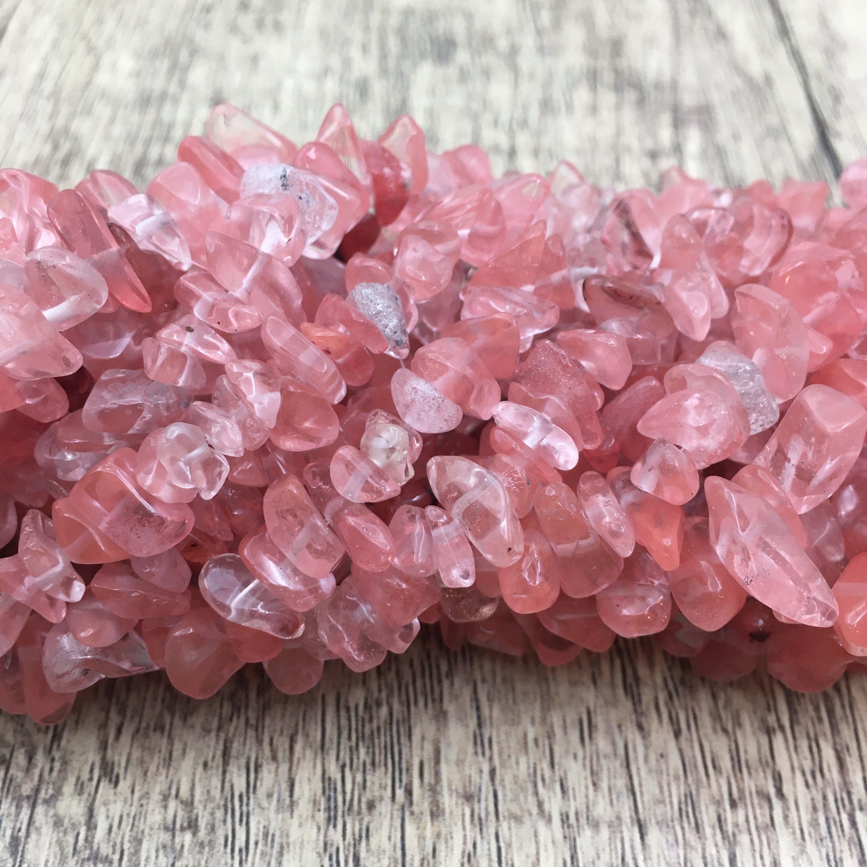 Watermelon quartz Chips | Bellaire Wholesale