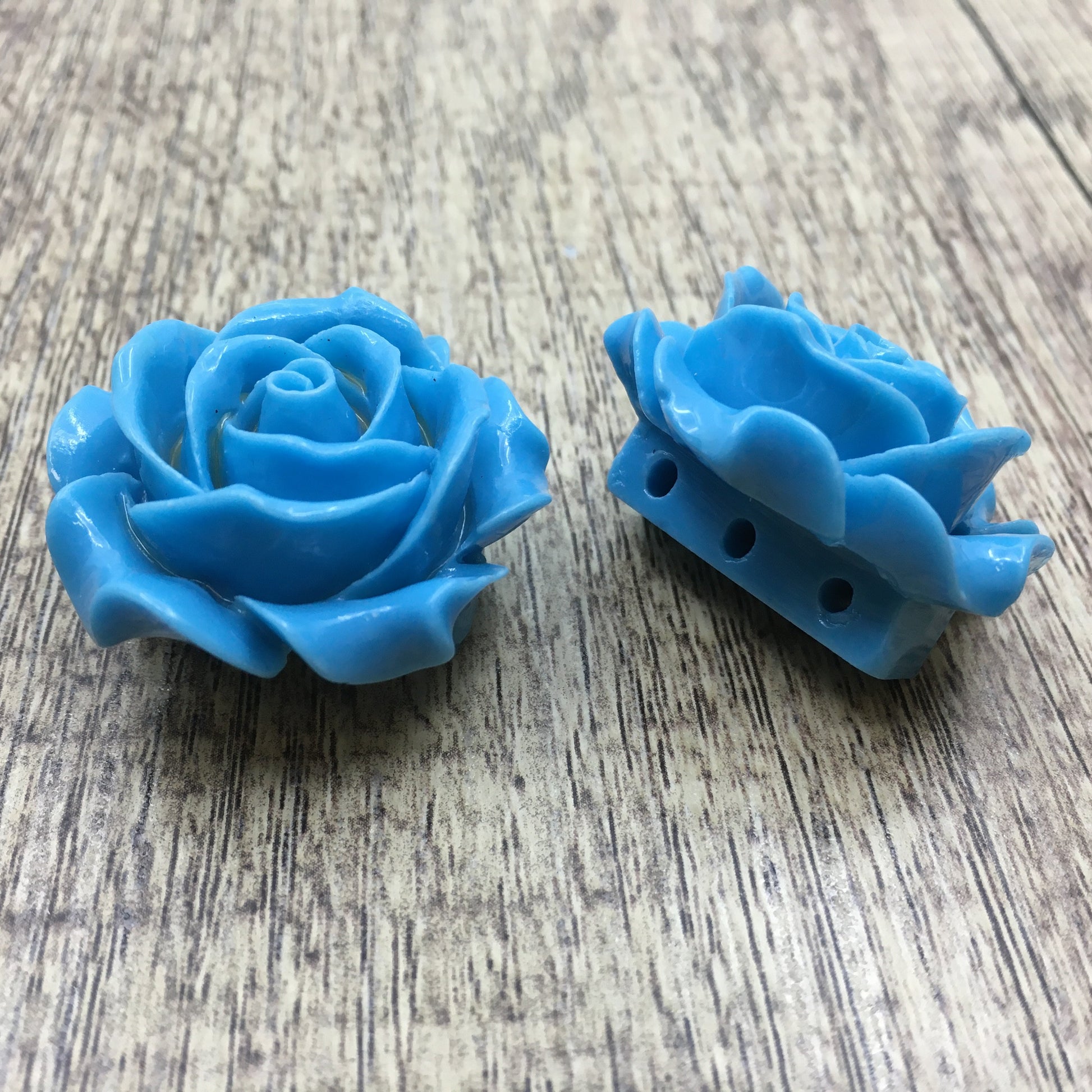 Blue Rose Resin Bead | Bellaire Wholesale