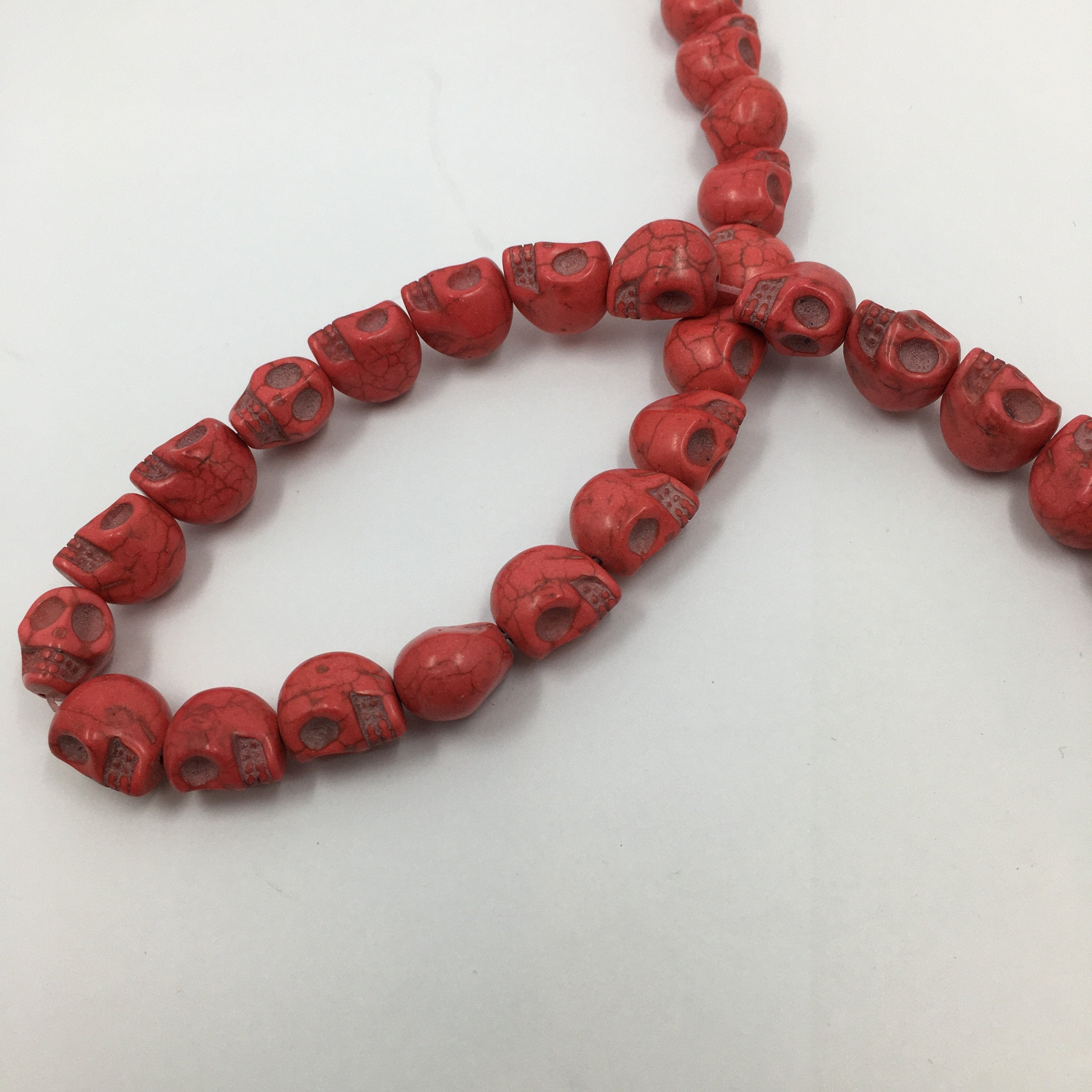 Howlite Skull Beads Yellow/Red/Pink/Ivory/Turquoise | Bellaire Wholesale