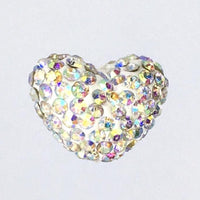 Shambhala AB disco heart bead | Bellaire Wholesale