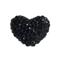 Shambhala Black disco heart bead | Bellaire Wholesale