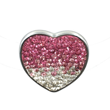 Shambhala Clear Pink disco heart bead | Bellaire Wholesale