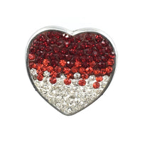 Shambhala Clear Red disco heart bead | Bellaire Wholesale