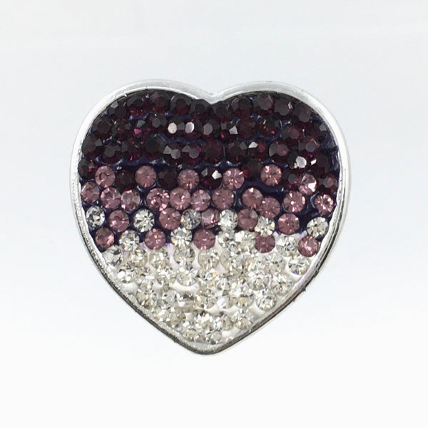 Shambhala Clear Amethyst disco heart bead | Bellaire Wholesale