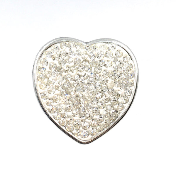 Shamballa Clear disco heart bead | Bellaire Wholesale