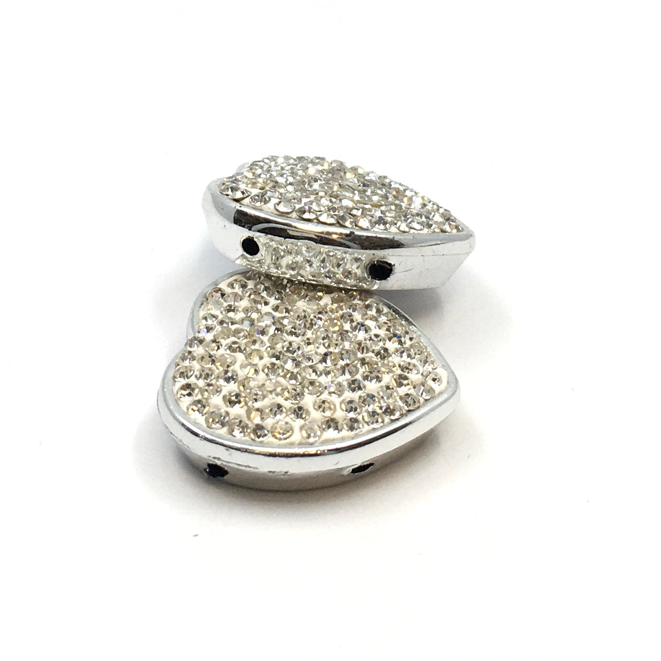 Shamballa Clear disco heart bead | Bellaire Wholesale