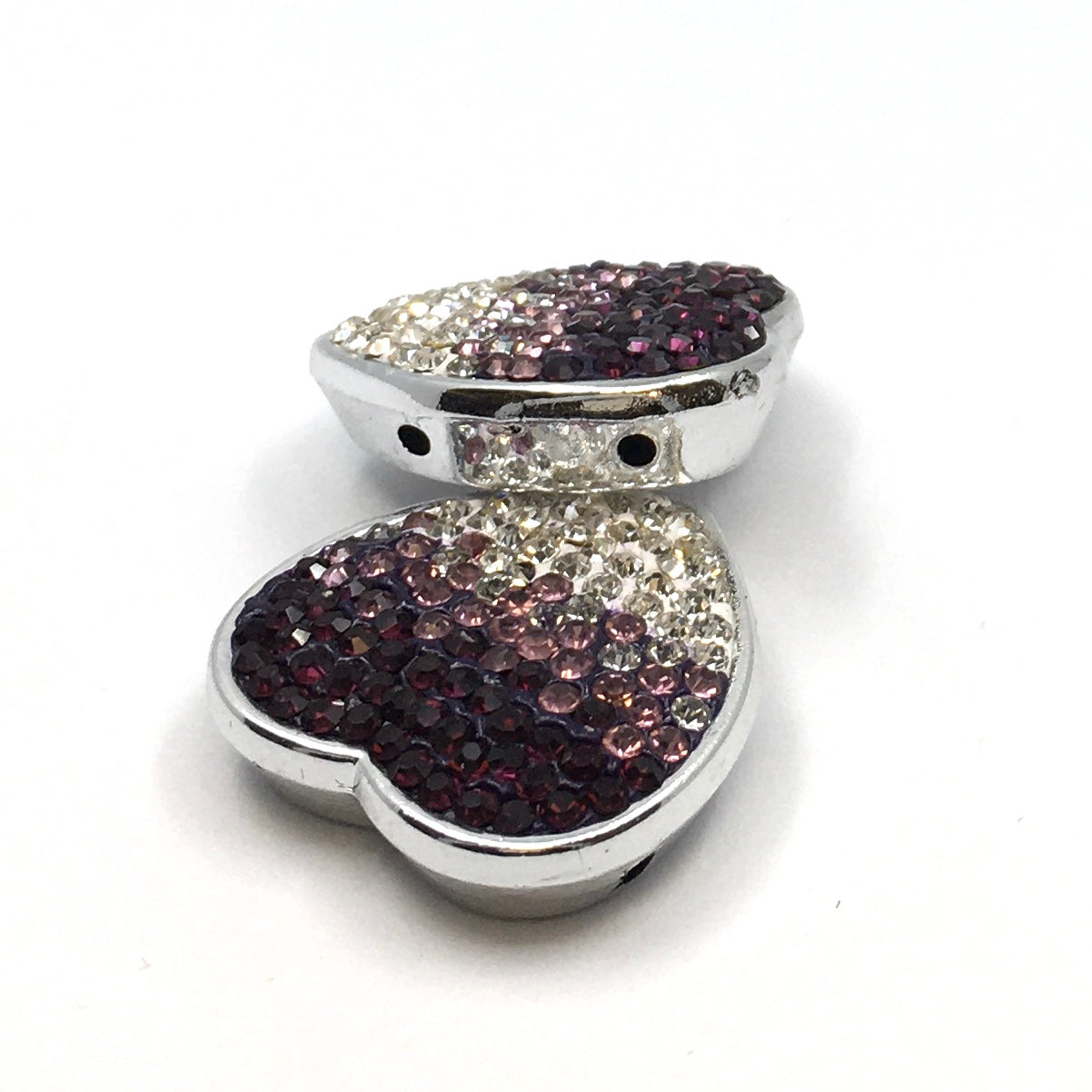 Shambhala Clear Amethyst disco heart bead | Bellaire Wholesale