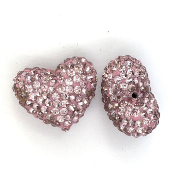 Shambhala Pink disco heart bead | Bellaire Wholesale
