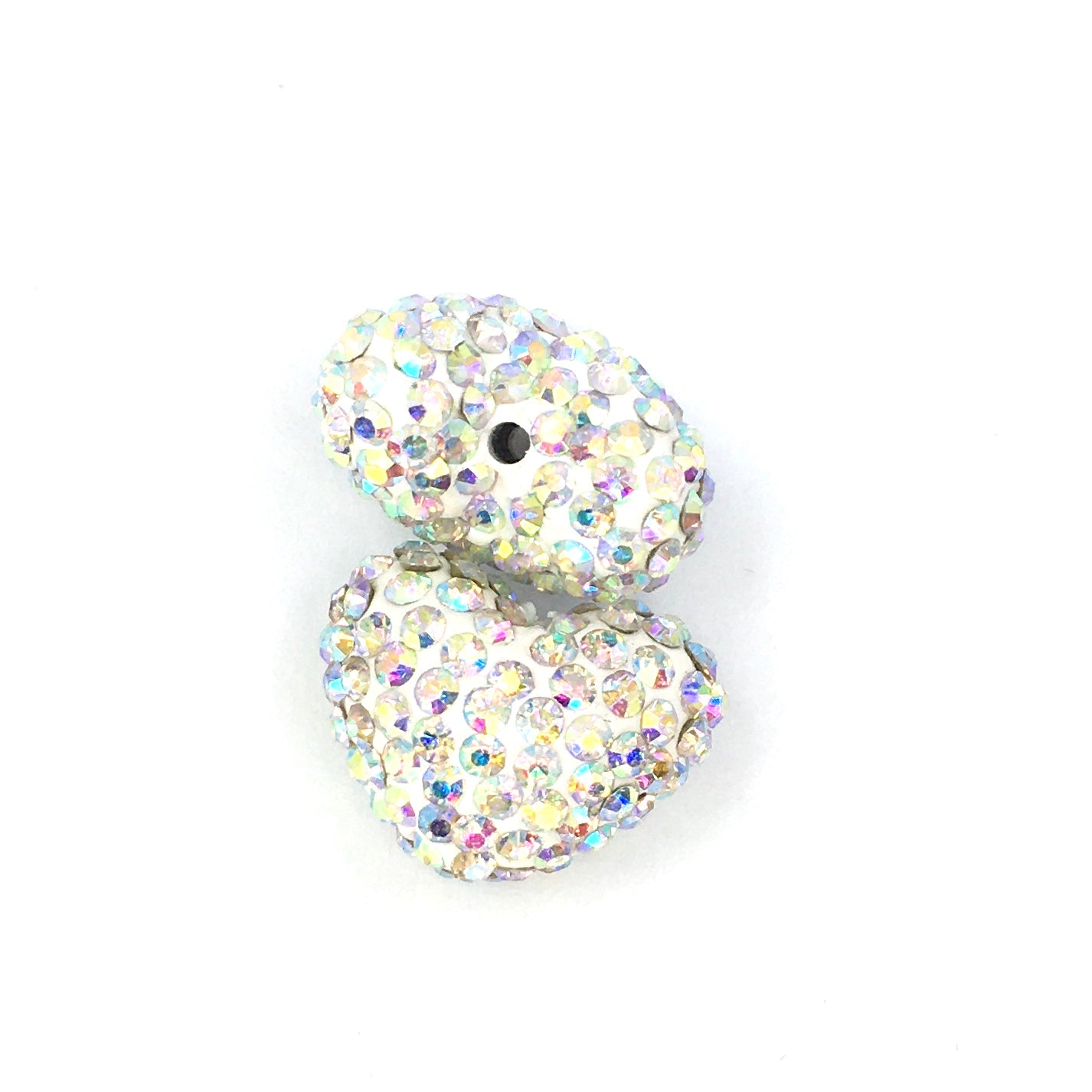 Shambhala AB disco heart bead | Bellaire Wholesale