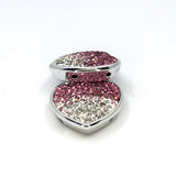Shambhala Clear Pink disco heart bead | Bellaire Wholesale
