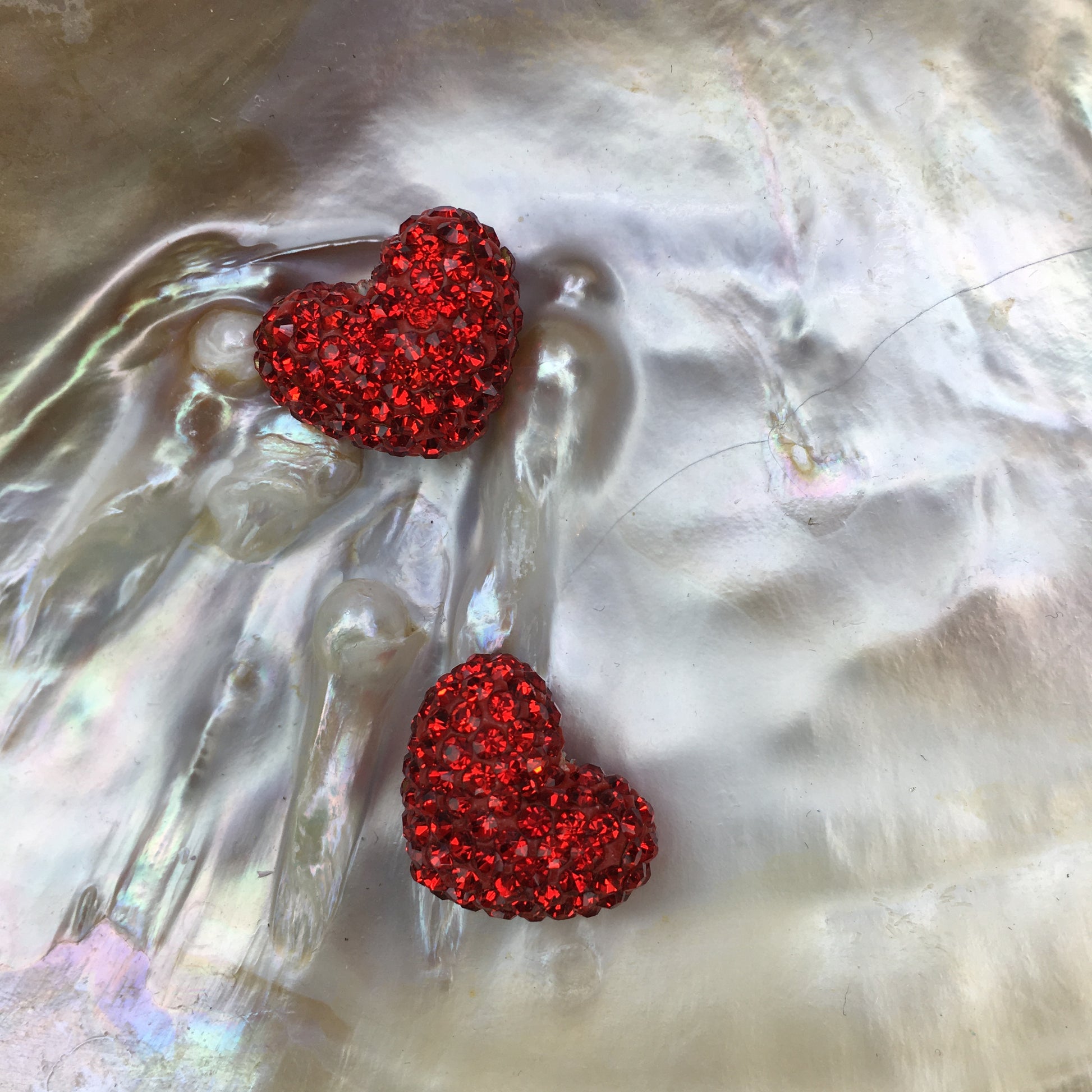 Shambhala Red disco heart bead | Bellaire Wholesale