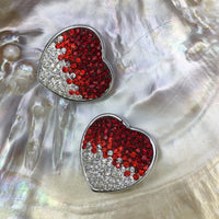 Shambhala Clear Red disco heart bead | Bellaire Wholesale
