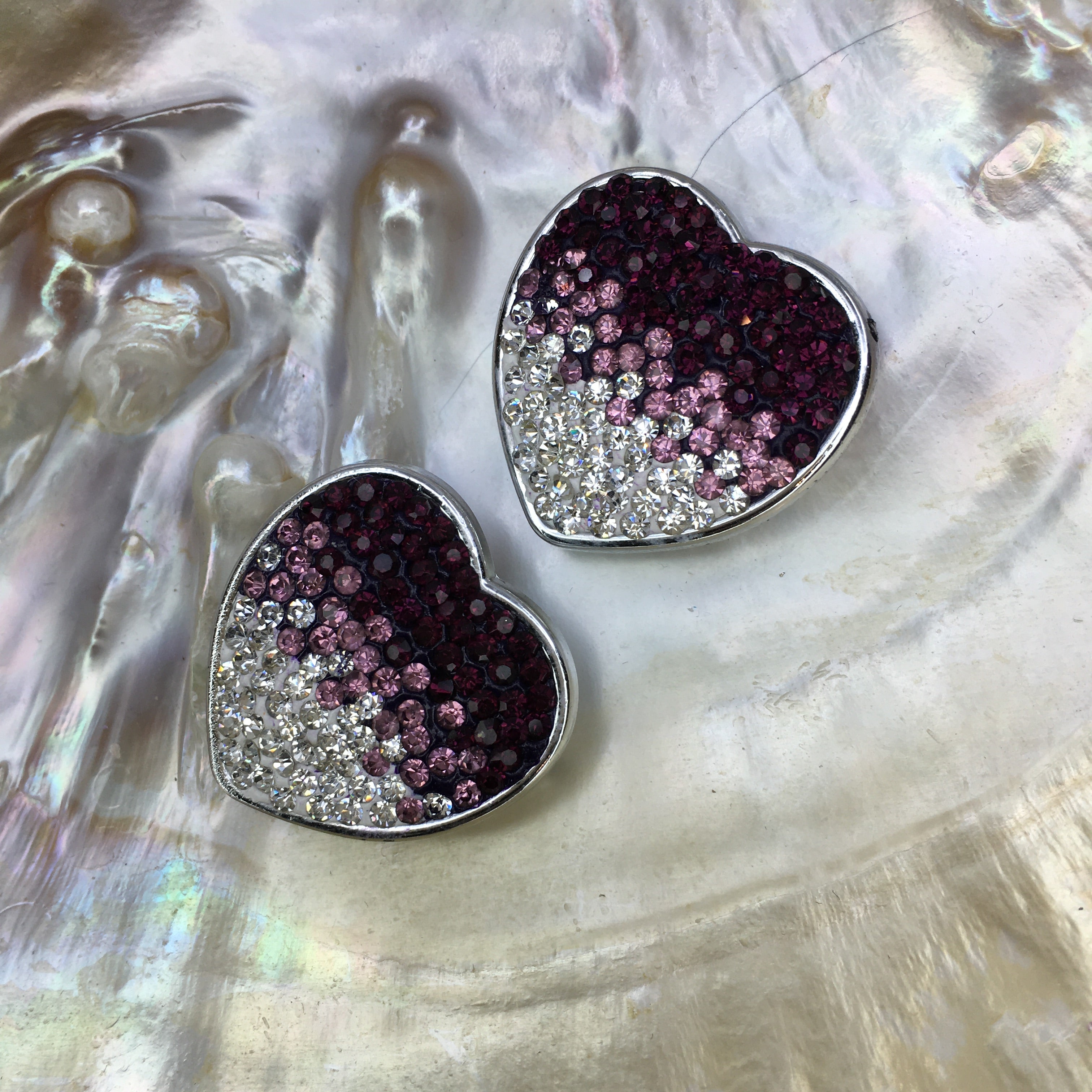 Shambhala Clear Amethyst disco heart bead | Bellaire Wholesale