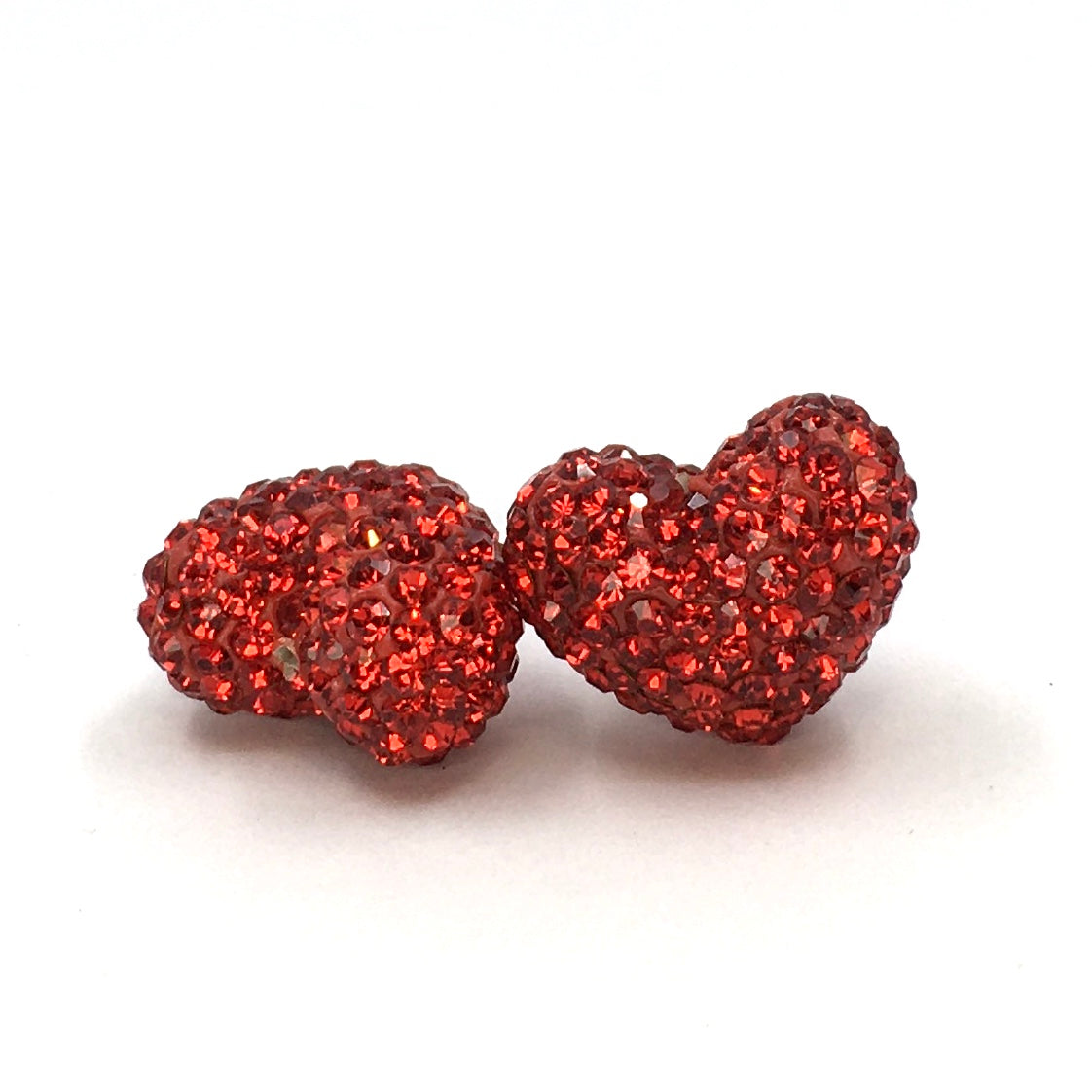 Shambhala Red disco heart bead | Bellaire Wholesale