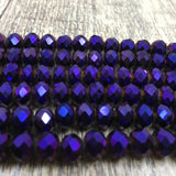 8mm Glass Purple Bead, Metallic Purple | Bellaire Wholesale
