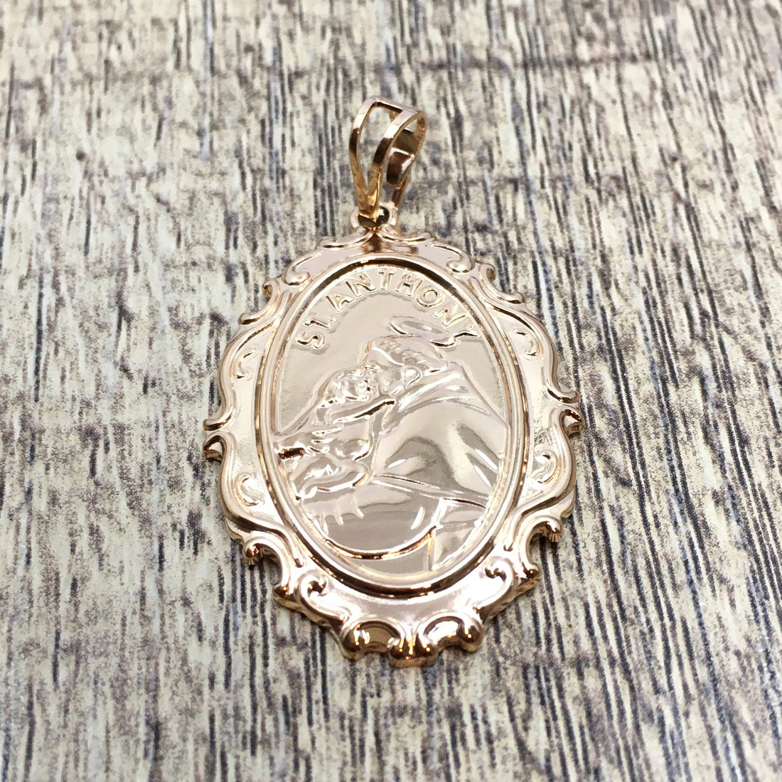 Saint Anthony Oval Carved Charm | Bellaire Wholesale