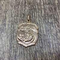 Saint Michael Oval Carved Charm | Bellaire Wholesale