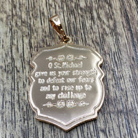 Saint Michael Oval Carved Charm | Bellaire Wholesale