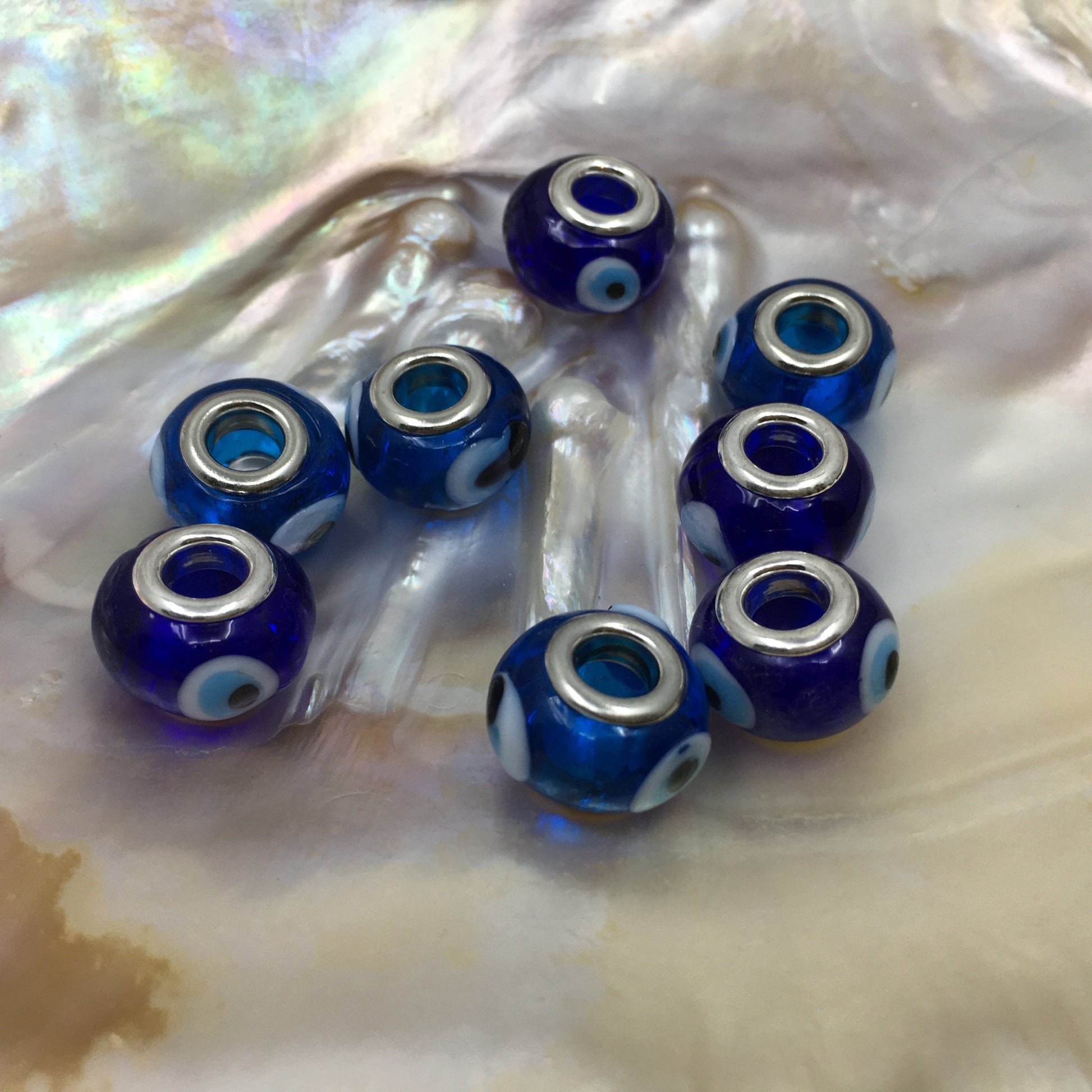 Blue Alloy Evil Eye Bead | Bellaire Wholesale