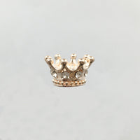 Rose Gold Alloy Rhinestone Crown Bead | Bellaire Wholesale