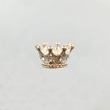 Rose Gold Alloy Rhinestone Crown Bead | Bellaire Wholesale