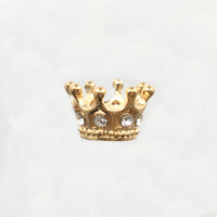 Gold Rhinestone Crown Bead | Bellaire Wholesale