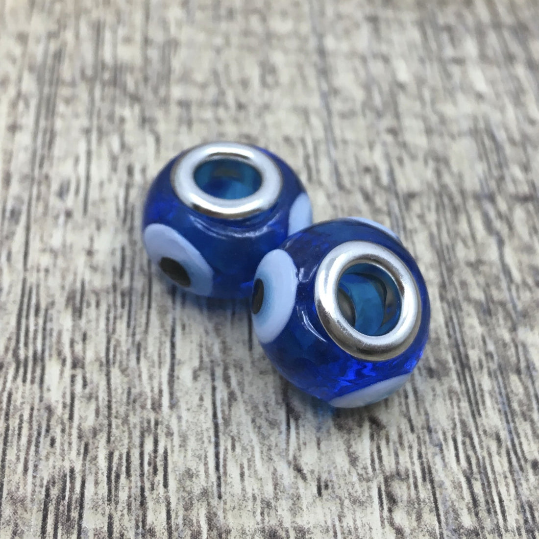 Blue Alloy Evil Eye Bead | Bellaire Wholesale