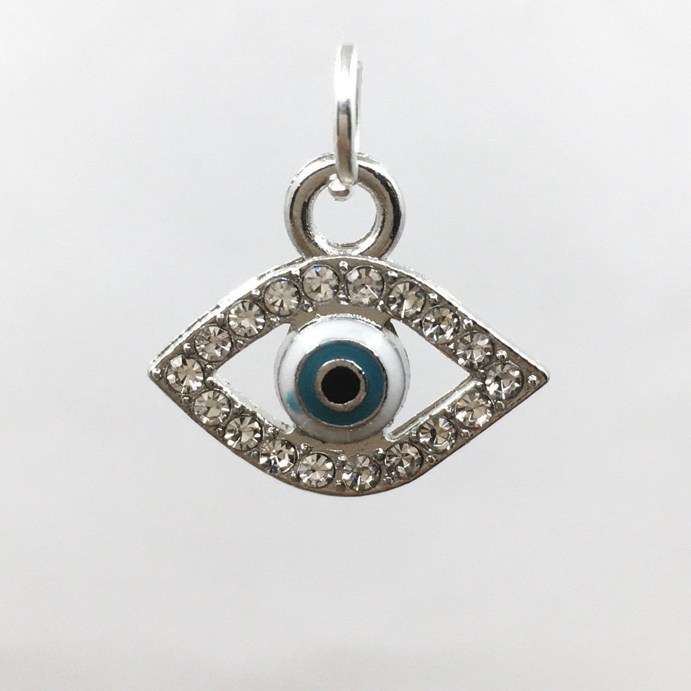Alloy Rhodium Plated Evil Eye charm | Bellaire Wholesale