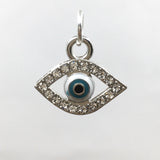 Alloy Rhodium Plated Evil Eye charm | Bellaire Wholesale