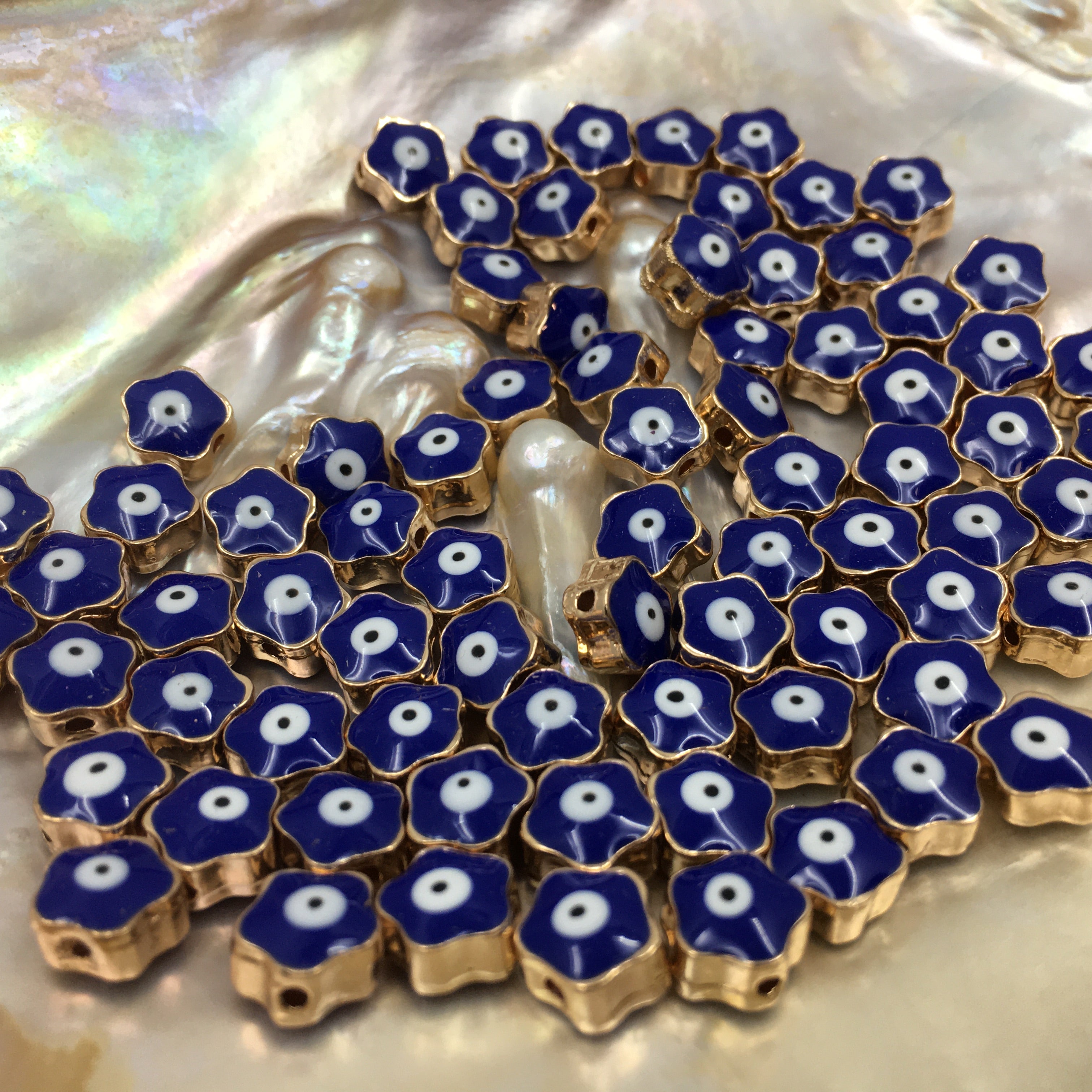 Alloy Beads Navy Evil Eye Star Beads | Bellaire Wholesale