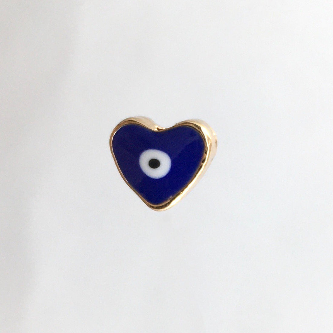 Alloy Beads Navy Evil Eye Heart Beads | Bellaire Wholesale