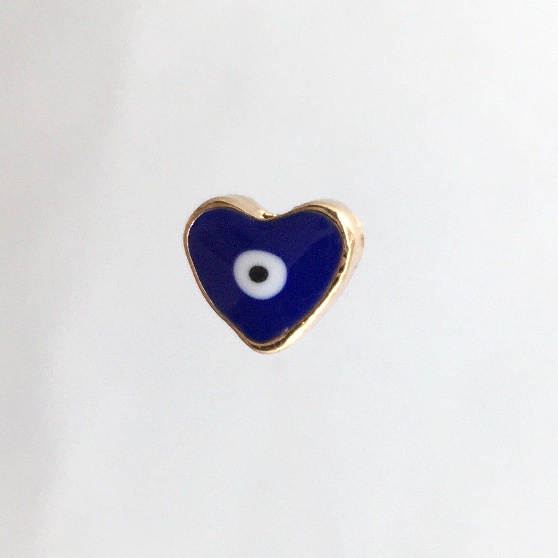 Alloy Beads Navy Evil Eye Heart Beads | Bellaire Wholesale