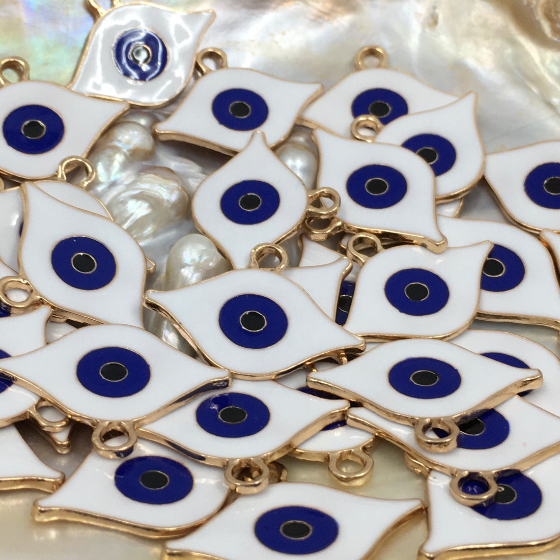 Navy Blue and White Evil Eye Charm | Bellaire Wholesale